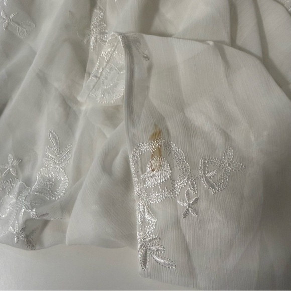 Maurices White Kimono Embroidered Open Front Beach Bridal Small Medium Women’s - Picture 7 of 12